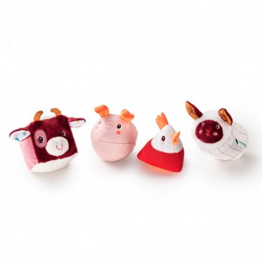 Set de 4 hochets Ferme -...
