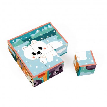 Cubes en carton animaux -...