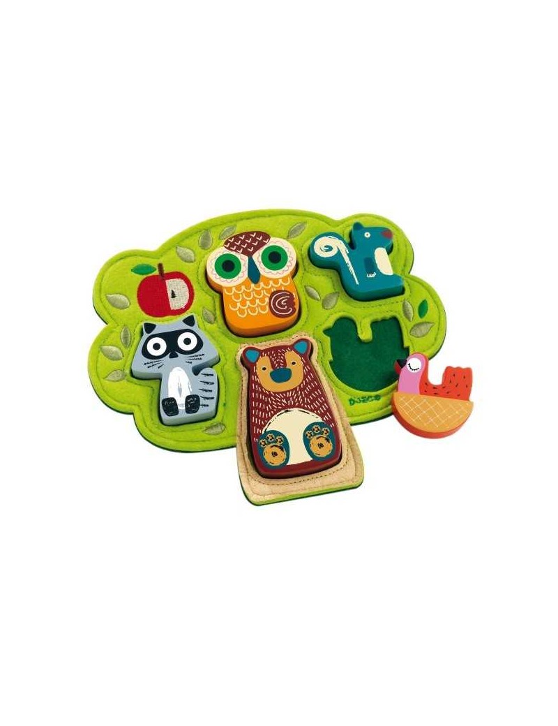 Puzzle Encastrement 5 pièces 12 mois : Oski- DJECO - Trésors d'Enfance à Rodez