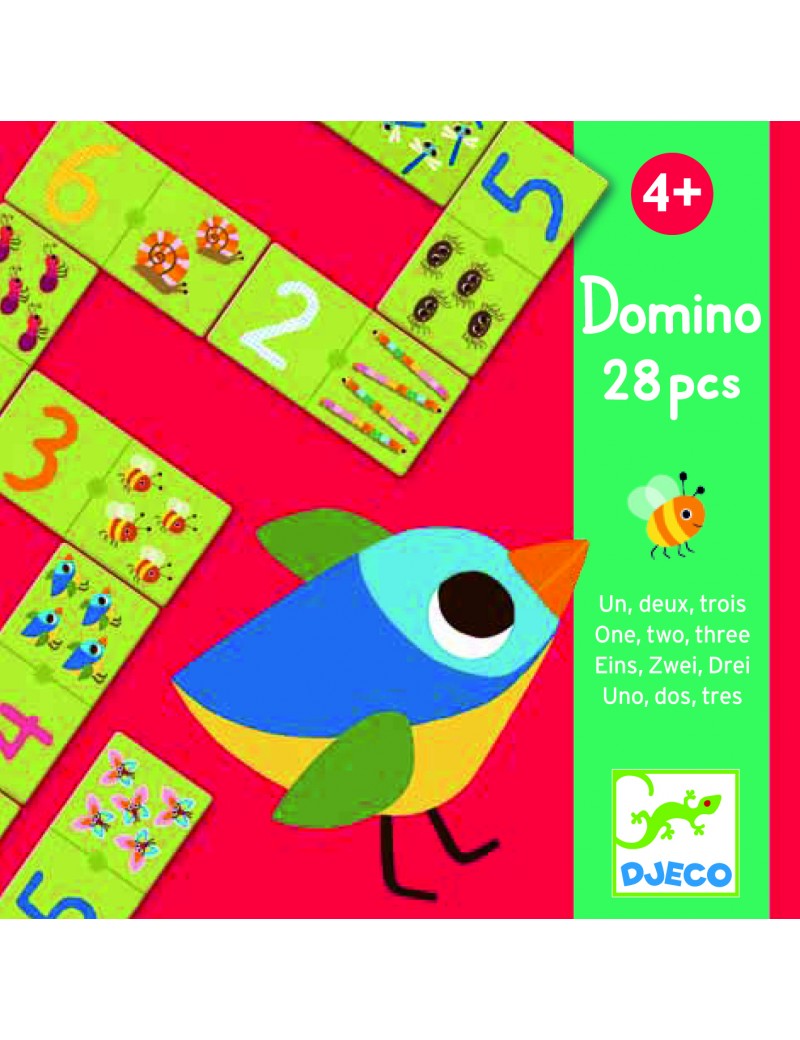 Domino : Un deux trois - Djeco - Trésors d'Enfance à Rodez