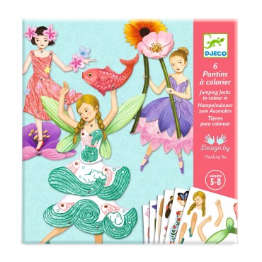 Pantins à colorier Fées -...