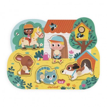 Puzzle bouton Campagne - Janod