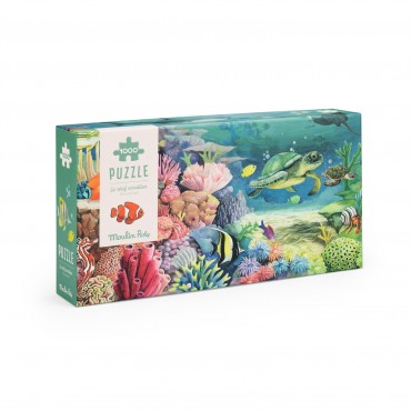 Puzzle le récif coralien 1000 pcs Tout autour du monde - Moulin Roty - Trésors d'Enfance à Rodez