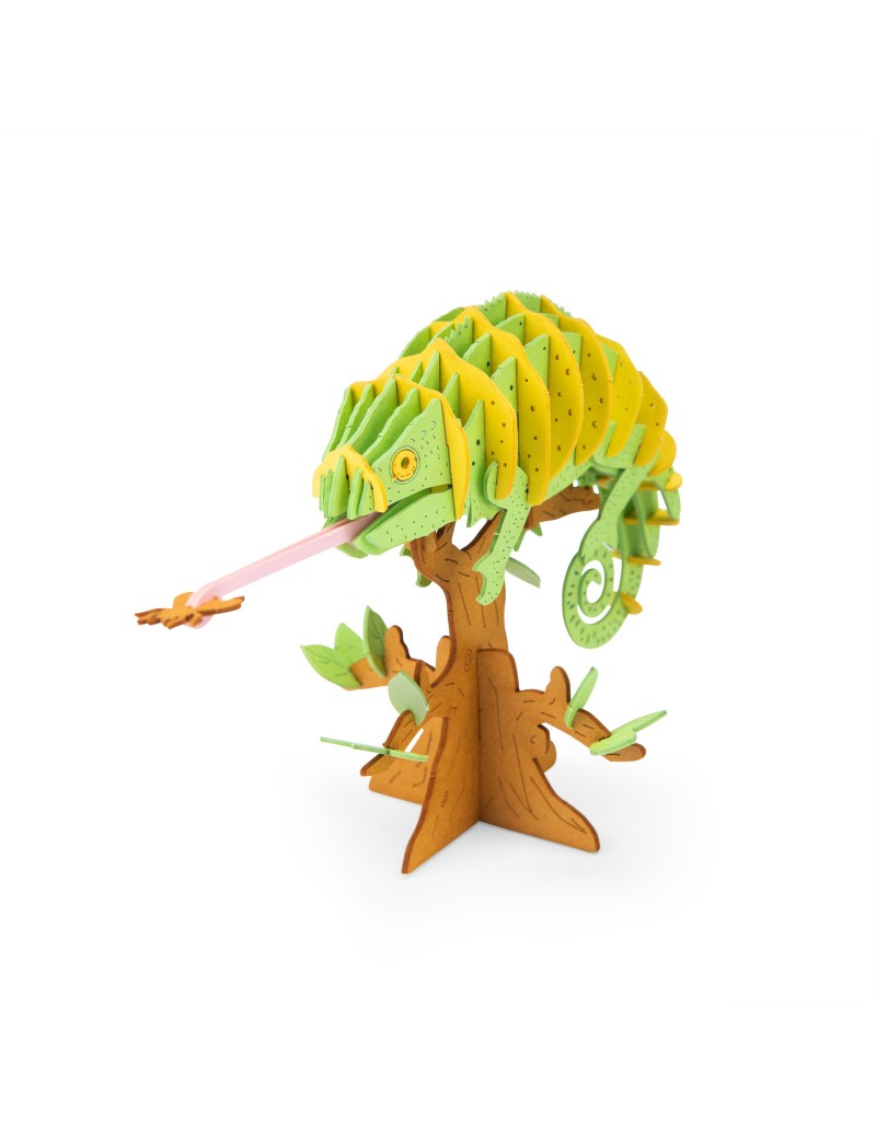 Puzzle 3D Caméléon Tout autour du monde - Moulin Roty - Trésors d'Enfance à Rodez