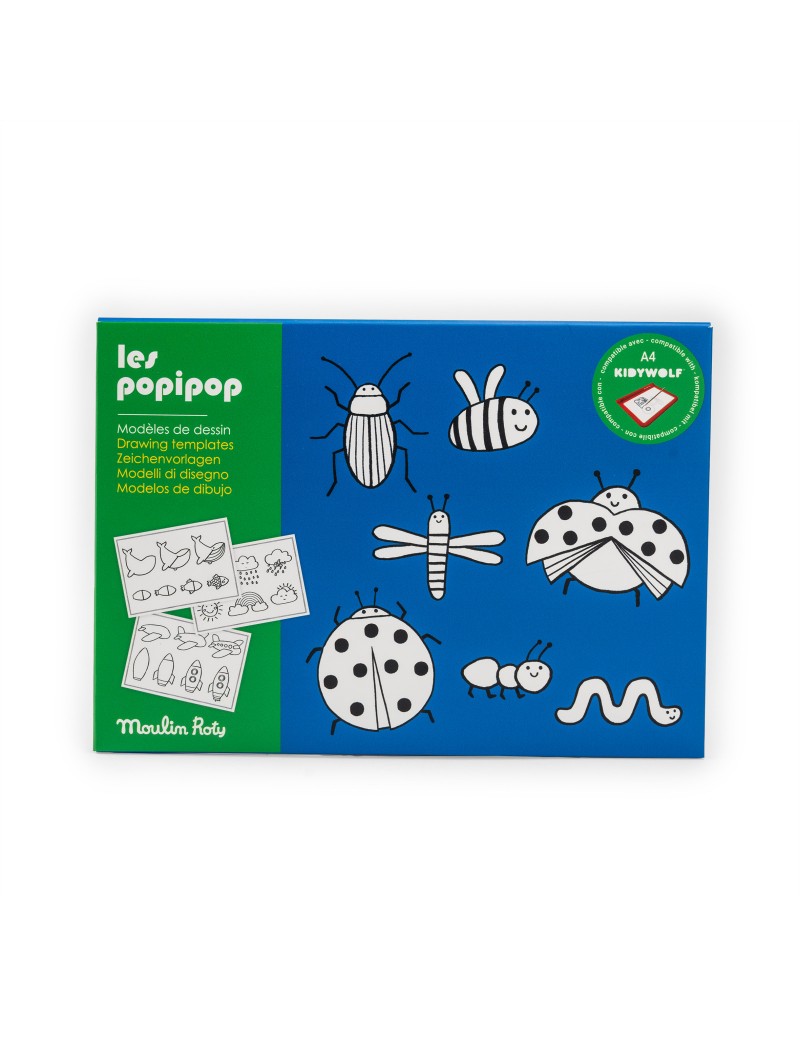 24 modèles de dessin Kidywolf Les Popipop - Moulin Roty - Trésors d'Enfance à Rodez