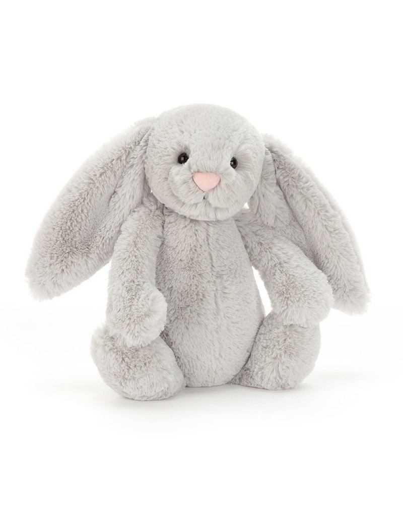 Peluche Lapin Bashful silver original - Jellycat - trésors d'enfance à rodez