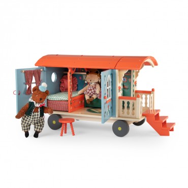 Roulotte en bois - Les Minouchkas - Moulin Roty - trésors d'enfance à Rodez