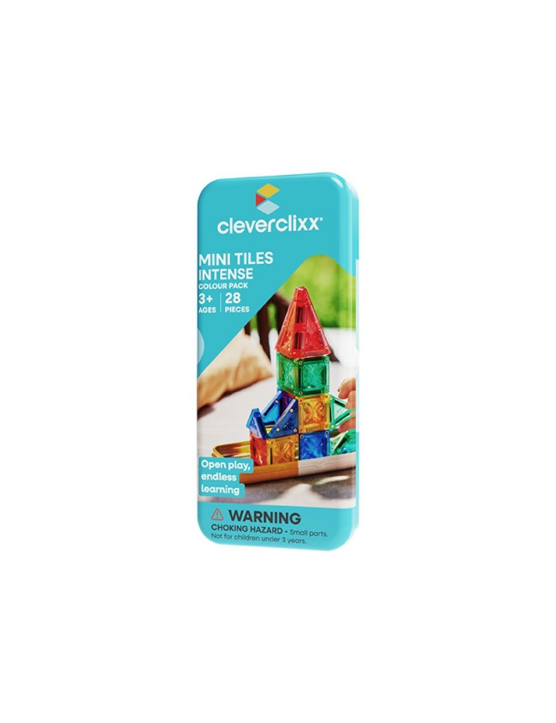 MINI TILES PACK - Intense 28 pcs - jeu de construction magnétique - Cleverclixx - trésors d'enfance à rodez