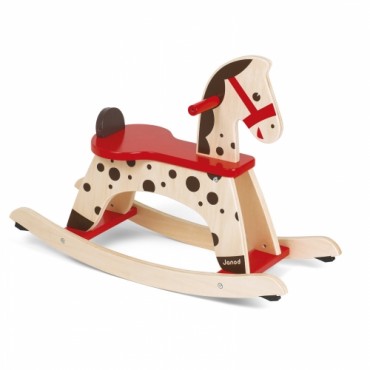 Cheval à Bascule Caramel - Janod - Trésors d'Enfance à Rodez-jouet en bois-jeu d'éveil-jeu d'équilibre-cheval à bascule en bois