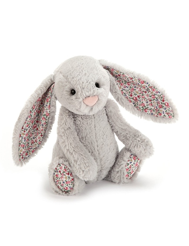Peluche Lapin 31 cm - Blossom Silver Bunny - Jellycat - Trésors d'Enfance à Rodez