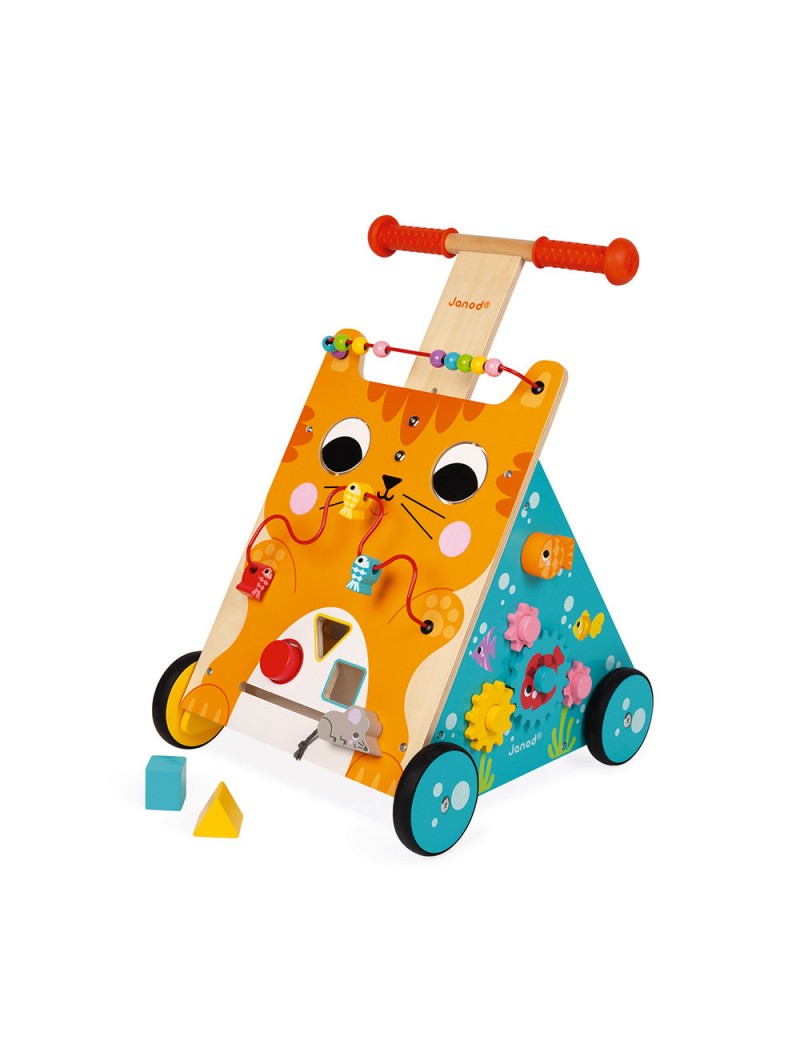 Chariot multi-activités Chat - Janod - Trésors d'Enfance à Rodez-bébé